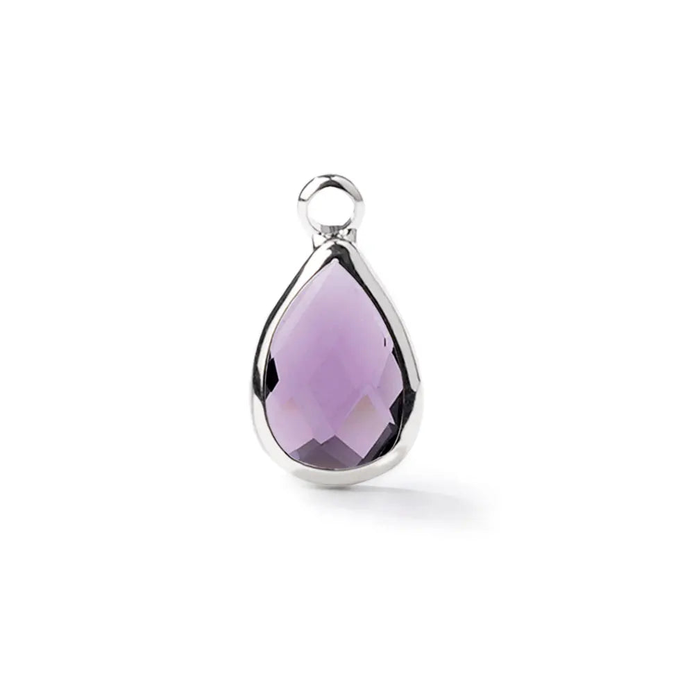 New Silver Jewelry Making Accessories for Bracelet Necklace 12 Month Zodiac Glass Crystal Birthstone Pendant Charms