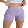 Aoyema Women's High Stretch Soft Eco-Friendly Quick Dry Spandex/Nylon Solid Seamless Gym Shorts Breathable Sports Yoga Shorts