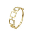 Luxury 9k Gold Engagement Wedding Rings with Trendy Rectangular Spacing for Parties Anniversaries Gifts