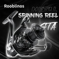 ROOBLINOS GTA2 2+1BB All Metal 5.2:1 Wheel Sea Saltwater Spinning Reel Carrete De Pesca Carp Reel Spinning Reel for Sea Fishing