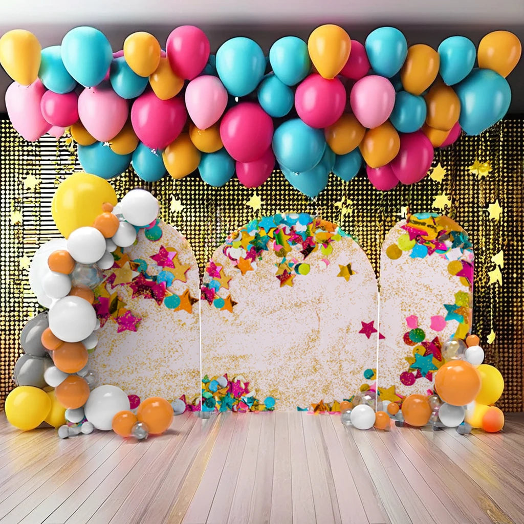 Hot Sales Customized Size Round Arch Aluminum Event Backdrop Stand Easy Assembly Dye Sublimation Printing for Party Decoration