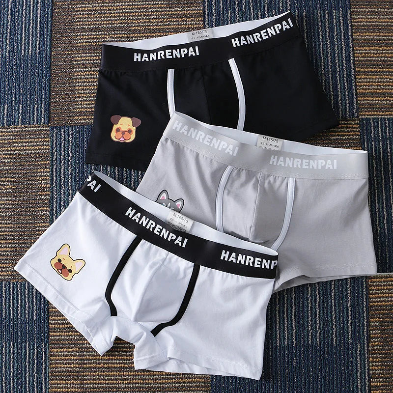 NEW Custom Size Cotton Cute Animal Soft Adults Men Underwear Soft Breathable Big Pouch Comfortable Briefs Boxers Briefs for Boy