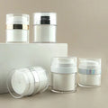Mini Luxury Cream Jar 50g Capacity Multi-Spec Press & Mini Vacuum Luxury Acrylic Sunscreen Isolation Cosmetic Round Plastic Cap