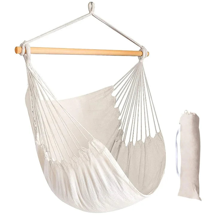 Woqi Hot Sale Hanging Hammock Chair Folding Hammock Chair With Two Pillows Garden Use