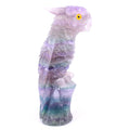 Natural Carved Fluorite Crystal Parrot Stone Gemstone Carvings for Decorative Purposes