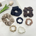 Fashion Wholesale Silk Satin Simple Design Scrunchies Hair Ties Elastic Hair Band Scrunchies for Women