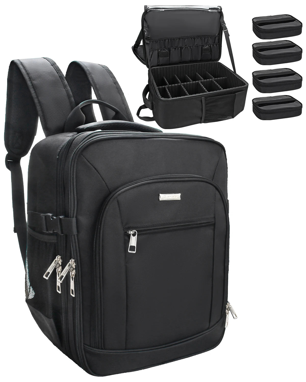Relavel Large Capacity Makeup Artist Bags Professional Cosmetic Case Travel Makeup Organizer Backpack for Artists