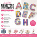 Custom Colourful Rhinestone Appliques Iron on Sew on Patches for Jackets Clothing DIY Decoration