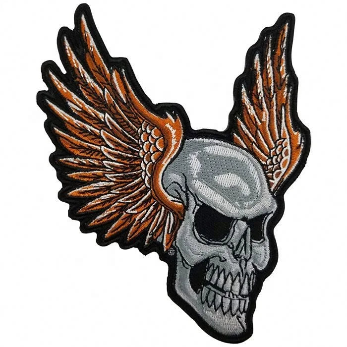 Custom Lady Motorcycle Back Patches Men Biker Patch for Vest Embroidered Twill Fabric Iron-on Badge