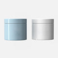 50g 70g Biodegradable Cosmetic Cream Jar Candy Colors Square PP Double Wall Plastic Jar With Screw Cover