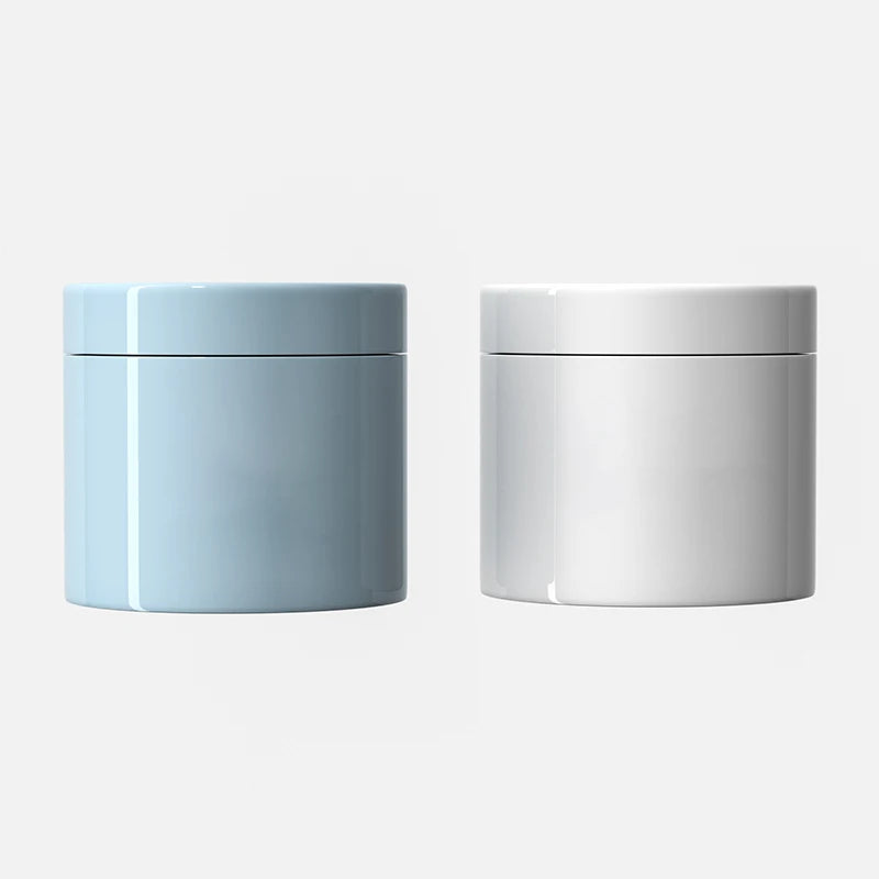 50g 70g Biodegradable Cosmetic Cream Jar Candy Colors Square PP Double Wall Plastic Jar With Screw Cover