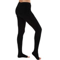 Open Toe Compression Pantyhose Thermal Breathable Knitted Nylon Spandex Anti-embolism for Varicose Veins & Edema Relief