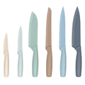 Stellar New 6-Piece Stainless Steel Chef Knife Set Non-Stick Coating Colorful PP Handle Ambidextrous Eco-Friendly 3Cr13 Knives