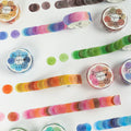 100pcs Per Roll Colorful Cute Round Self-Adhesive Stickers DIY Handmade Decorative Scrapbook Album Masking Tape