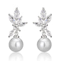 Miallo New Simple Fashion Zircon Drop Earrings for Women Ear Ring Pearl Pendant Earrings Silver Jewellery