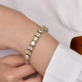 Girl Canary Diamond Bracelets Jewelry Yellow Stone Designer Cuff Bracelet Homme Women Friendship Silver Crystal Bracelet