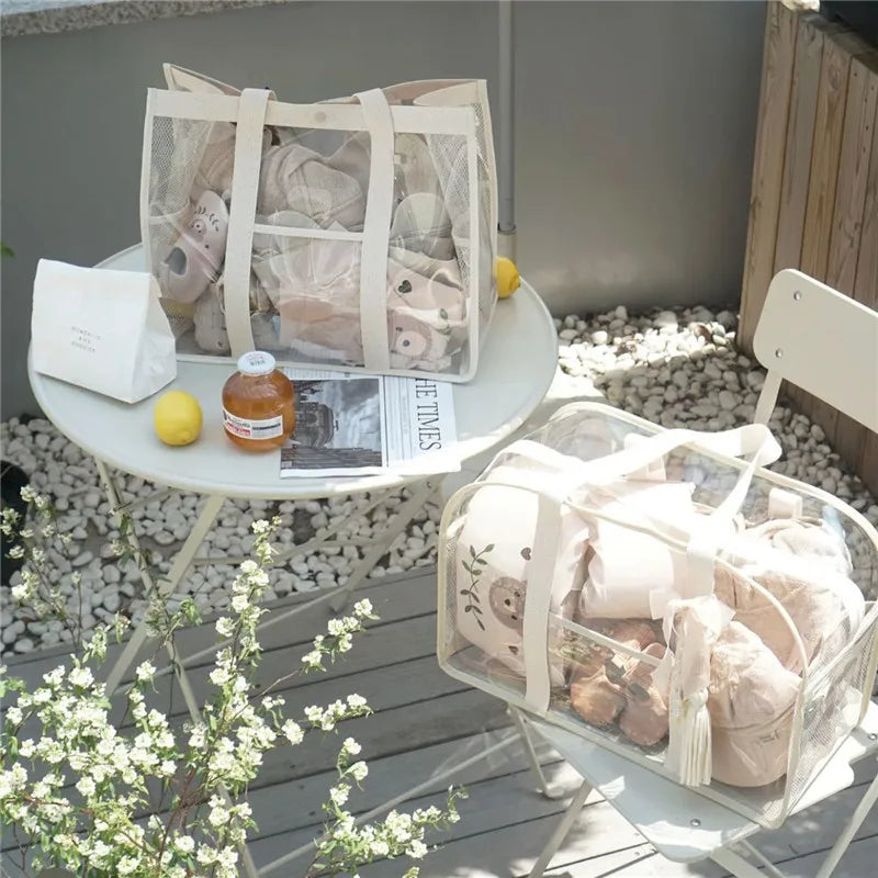 Hot Sale New Arrival Summer Women Pvc clear Beach Bag Ladies Large Capacity Tote Luggage Bag Tote Bag Transparent Women Purse