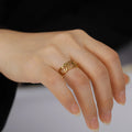 Ancient Egypt Eye of Horus Ring Hollow Ra Udjat Finger Rings Accessories Ankh Cross Stainless Steel Jewelry for Women Men