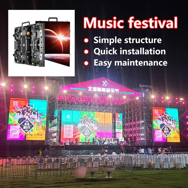 Indoor Indonesia Led Videotron P3.9 Led Controller Led Screen Full Color Die-cast Aluminum King Visionled 5 Years P2.9 2.9mm SDK