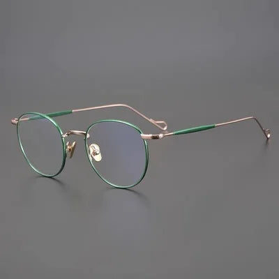 High Quality Designer Glasses Retro Round Frame Ultralight Glasses Pure Titanium Prescription Optical Frame for Male Female
