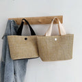 Elegant Ladies Straw Woven Handbag Women Holiday Beach Casual Tote Top-Handle Bags Fashion Retro Shoulder Bags