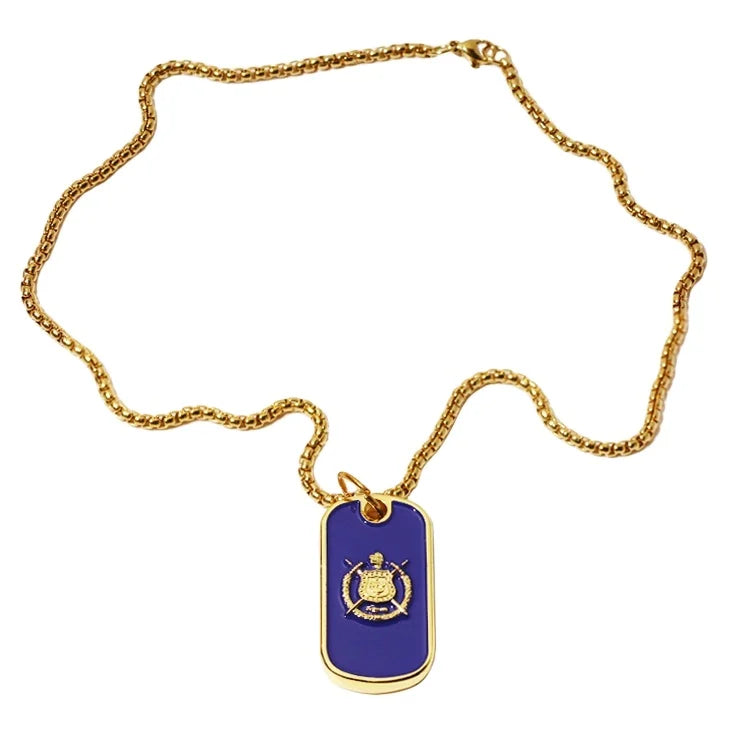 Custom Gold Plated Mini Keyring Tags Accessory Embossed logo Charms Bracelet Metal hang Pendant with Clasp
