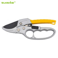SUNSHINE Pruning Shears of SK-5 Steel 3 Times Labor-Saving Shears Ergonomics and Sharp Blade Ratchets Pruners 8 Inch Scissors