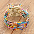 SC Wholesale Bohemian Colorful Miyuki Bracelets Handmade Woven Stackable Friendship Bracelet Girls Tiny Seed Bead Bracelets