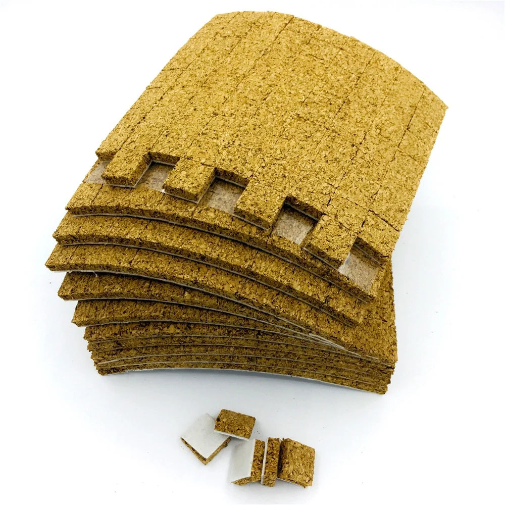 18*18*4+1MM  Spacers of Adhesive Cork Pads with Foam for Glass Shipping Protecting  on Sheets   Self Sticky Glass Separation Foa