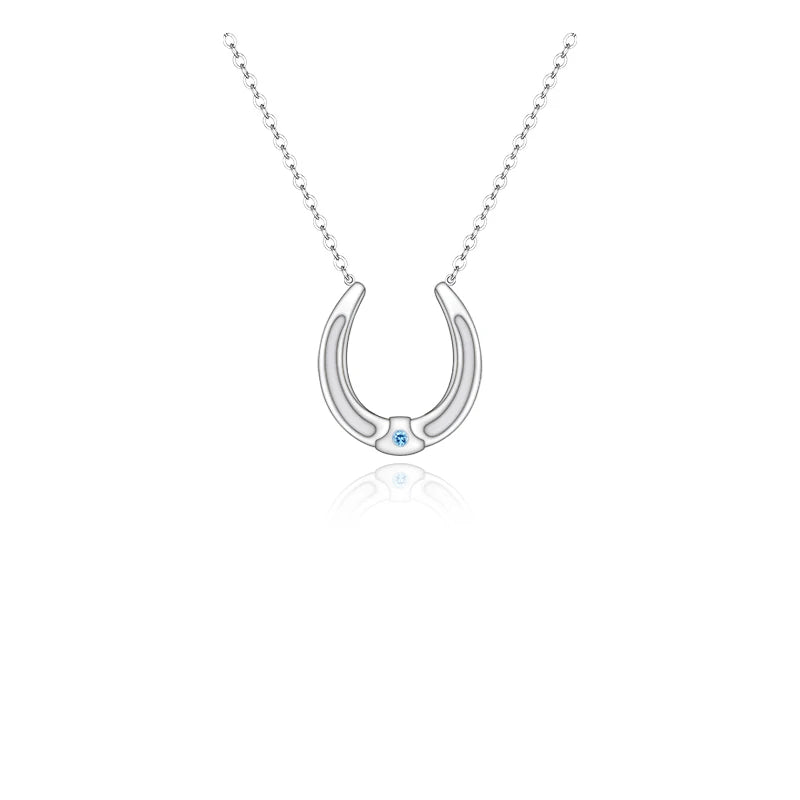 Wholesale 925 Sterling Silver New Custom Fine Jewelry Men Horse Shoe Pendant Necklace