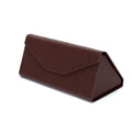 Wholesale Custom Logo Irregular Shape Folding Semi-Hard Glasses Cases Leather Eyeglass Packaging Box Men Women Sunglasses Case