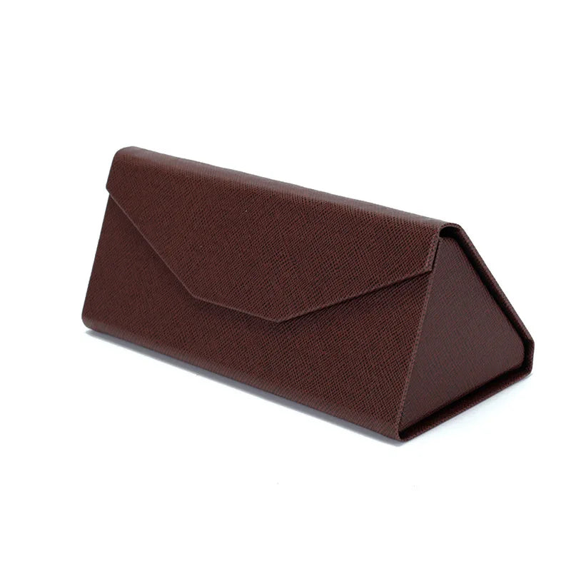 Wholesale Custom Logo Irregular Shape Folding Semi-Hard Glasses Cases Leather Eyeglass Packaging Box Men Women Sunglasses Case