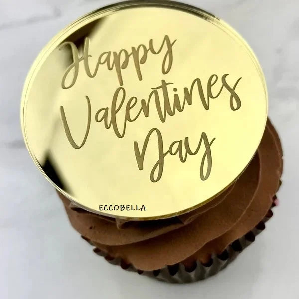 Classic Customized Acrylic Cupcake Topper for Valentines Day Cake Decoration Cake Decorating Supplies