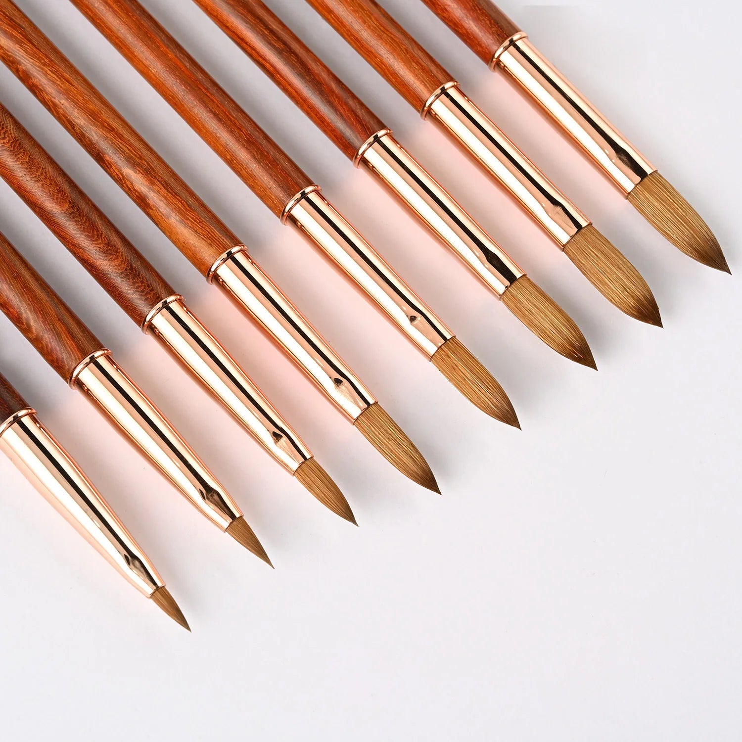 Custom Logo Nail Art Brush Set Pure Kolinsky Nail Brush Acrylic Brushes Kolinsky Sable