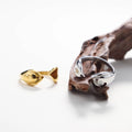 Chris April 316L Stainless Steel Minimalist Jewelry 18k Gold Plated Openable Rings for Women