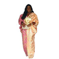 Brand New Plus Size African Dress for Women Jacquard Fabric Kaftan Dresses From Dubai Summer Season Made of Polyester