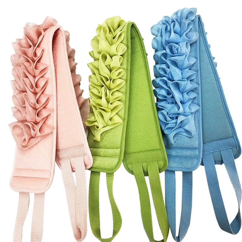 Exfoliating Back Scrubbers for Shower Double Side Body Scrubber Strap Bath Products Back Exfoliator for Men and Women