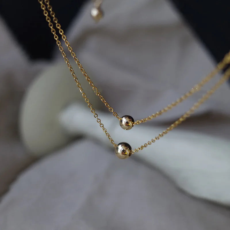 Rainbowking Elegant Girls 14k Gold Crystal Necklace Gold Plated Statement 18k Halskette Personalized Jewelry