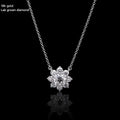 Luster Summer Hot Design 0.59ct D Color White Round Lab Grown Diamond Necklace With Sunflower Pendant