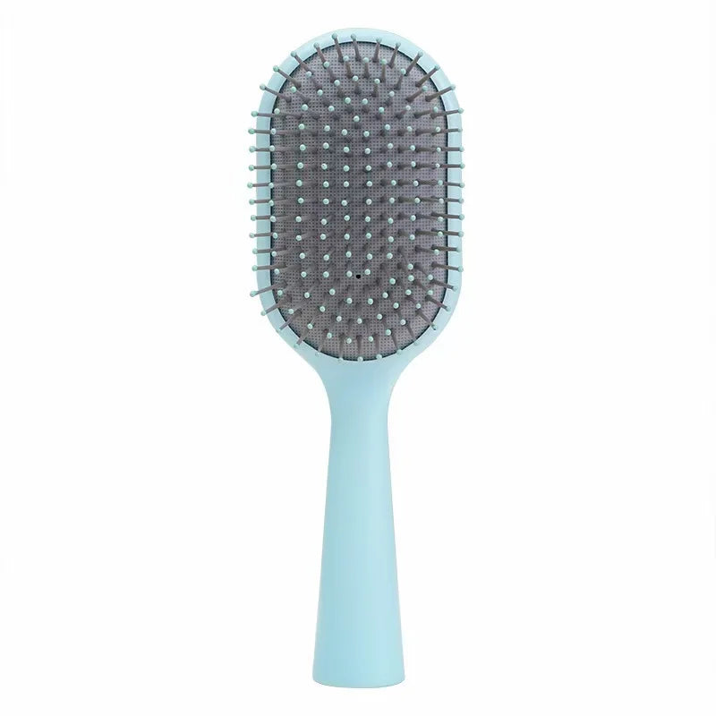 Private Label Women's Compact Silicone Massage Comb Air Cushion Vent Hair Comb Ultimate Detangler Brush for All Hair Types