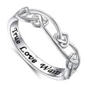 Huitan S925 Customable Hot Selling Heart Shaped Hollow Cross Design Rings for Women Wedding Fashion Party Sterling Silver Rings