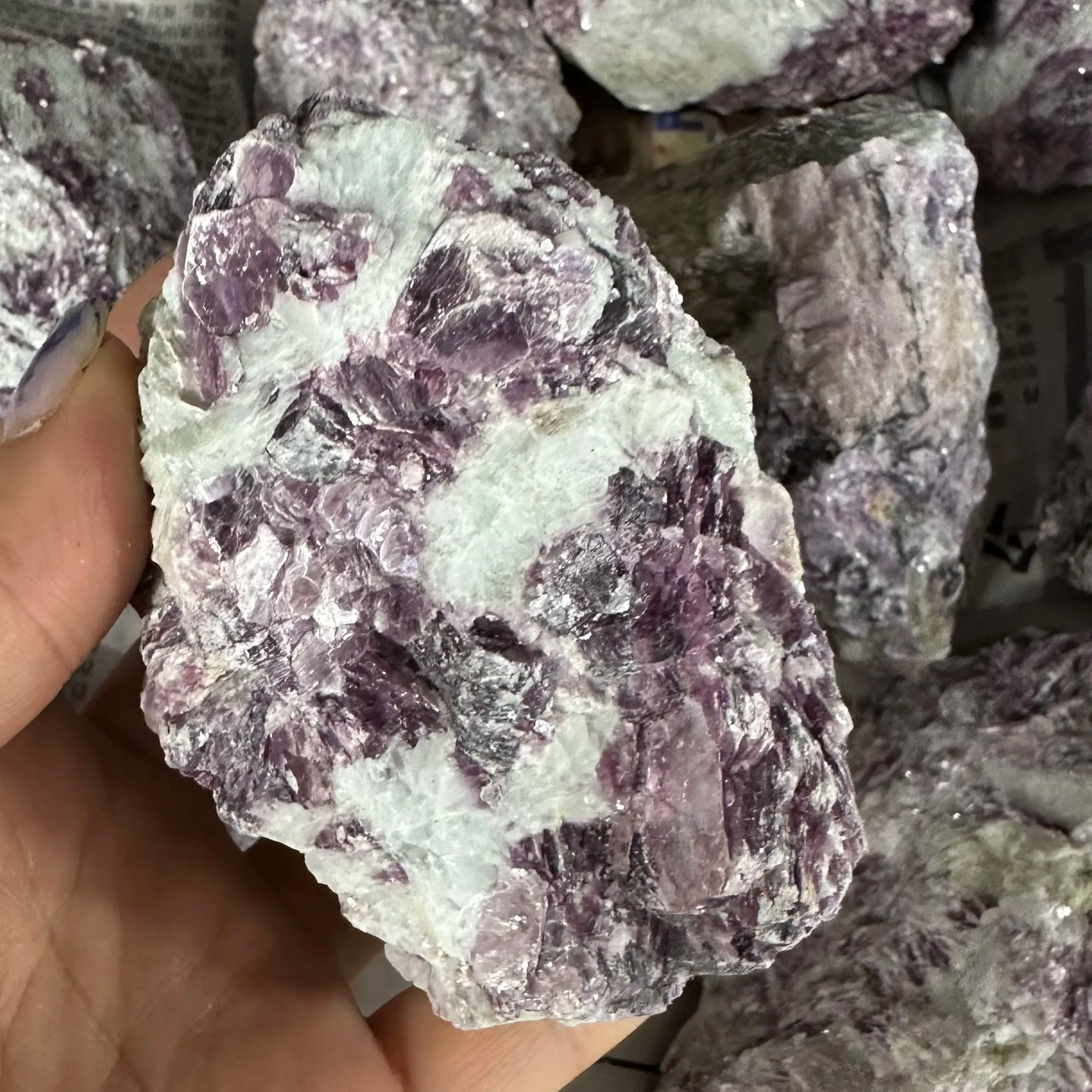 Wholesale Energy Mineral Natural Lepidolite Crystal Polished Specimen for Home Decor Feng Shui Love Style