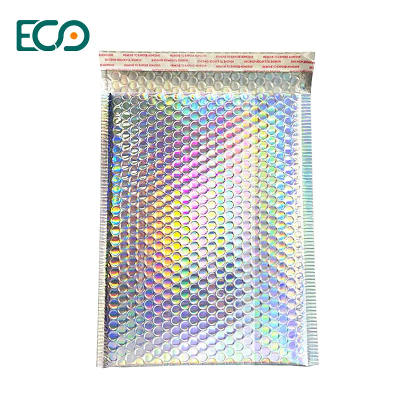 Hot Sale Metallic Bubble Mailers Packaging Envelopes Bubble Polymailer for Eyelashes