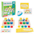 Children Wooden Color Block Matching Logical Game Counting Stack Educational Toy for 5 to 7 Years Kids Boys Girls