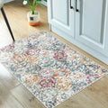 Small Non-Slip Machine Washable Indoor Door Mat Area Rugs Oriental Accent Entryway Bedroom Kitchen Bathroom 2x3ft Area Rug Mat