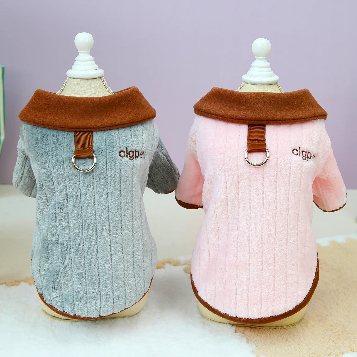 Dog Clothes Cat Pet Clothes Autumn Winter New Pet Supplies Fleece Outfit Teddy Two Leg Outfit 24 Gentleman Fleece Outfit