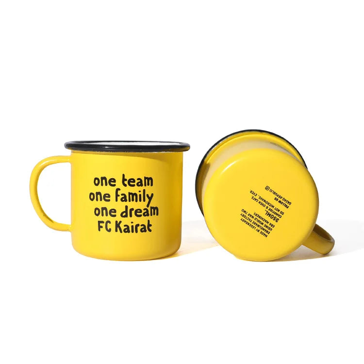 Best Selling Sublimation Custom Logo Printed Enamel Classic Style Portable Travel Beer & Hiking Camping Mug
