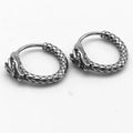 Vintage Unisex Jewelry Accessories Hoop Earring Stainless Steel Dragon Earrings