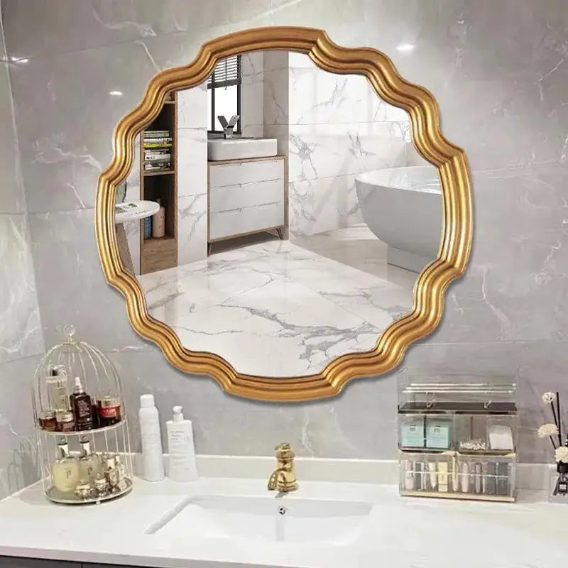 65cm No Light New Design Bathroom Mirror Nordic Porch Decoration Mirror European Vintage Wall Hanging Dressing Mirror