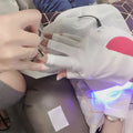Half Finger Stretchy Nail Shield Anti Uv Light protection Nail Manicure Gloves for Nail Salon